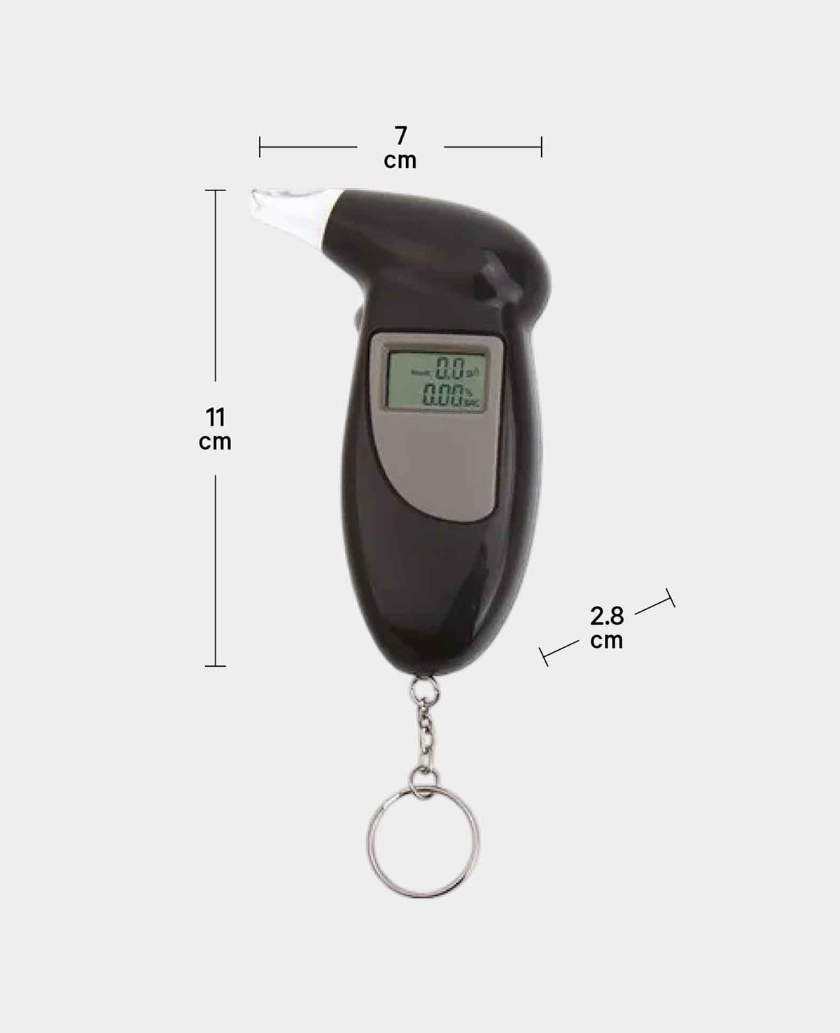 Digitaler LCD Alkohol Tester Atemalkohol Promille Messgerät inkl. 5 Mu