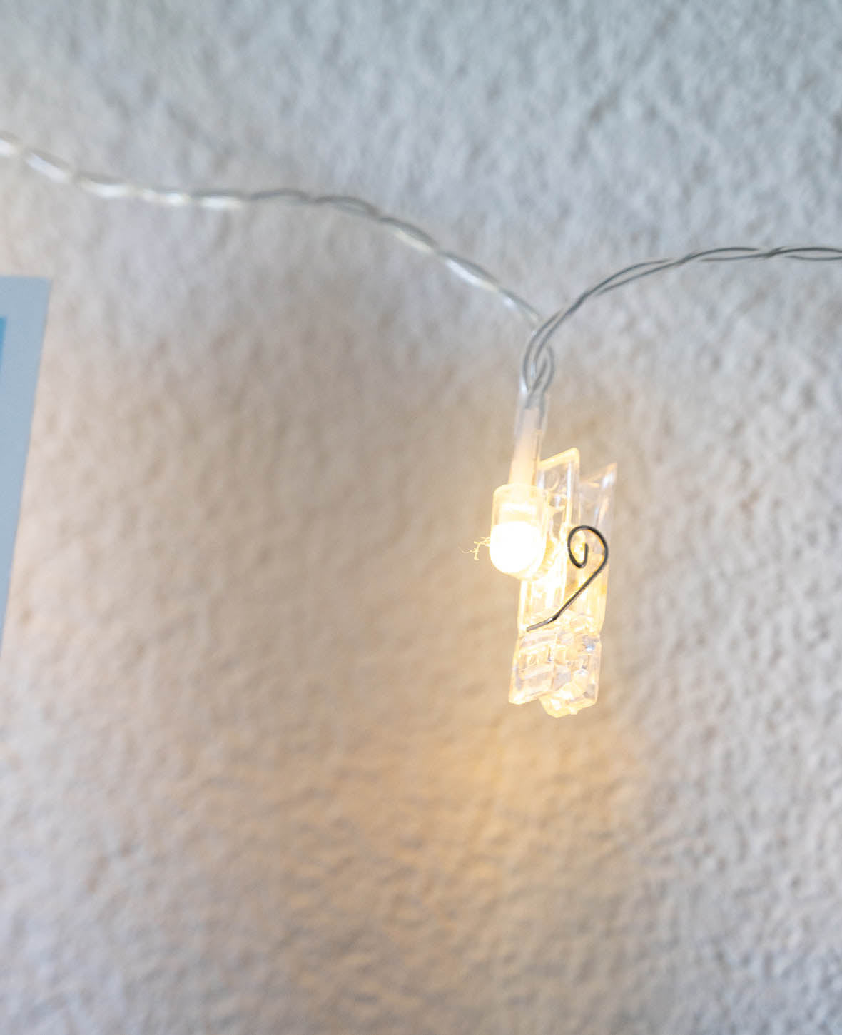 LED Lichterkette mit Foto Clips / Klammern - Warmweiss, 5 m