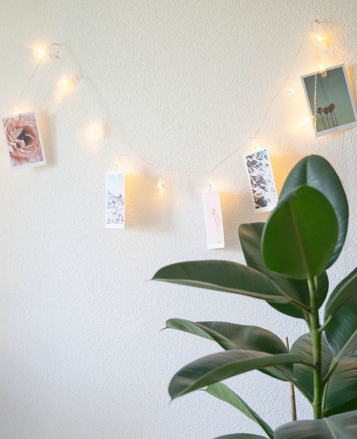 LED Lichterkette mit Foto Clips / Klammern - Warmweiss, 5 m