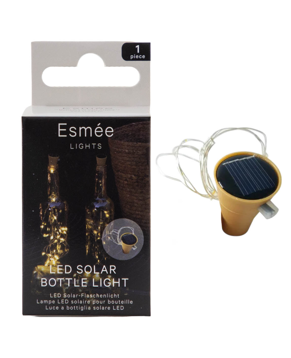 LED Solar Korken Lichterkette - Warmweiss, 2 m