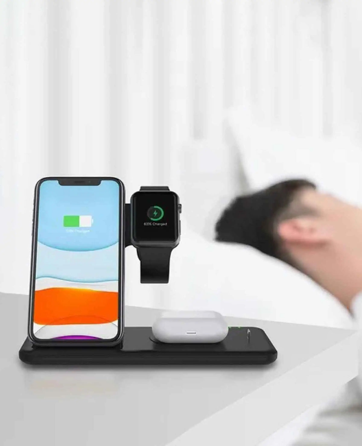4-in-1 Apple Watch / Smartphone / AirPods 15W Qi Fast Charging Charger