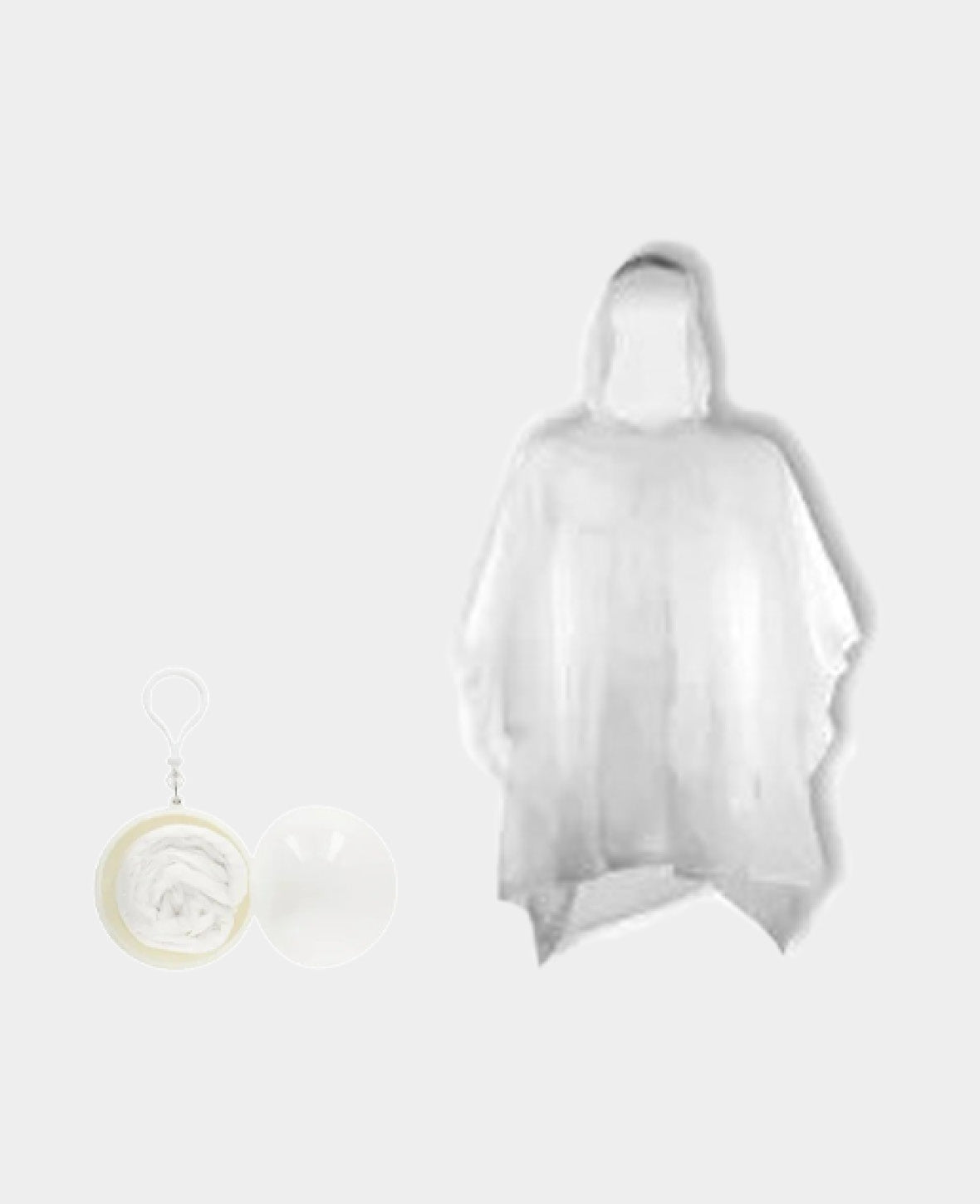 (2er Set) 120cm Unisex Vinyl Rain Jacket Wind Coat Poncho Ball Rainca