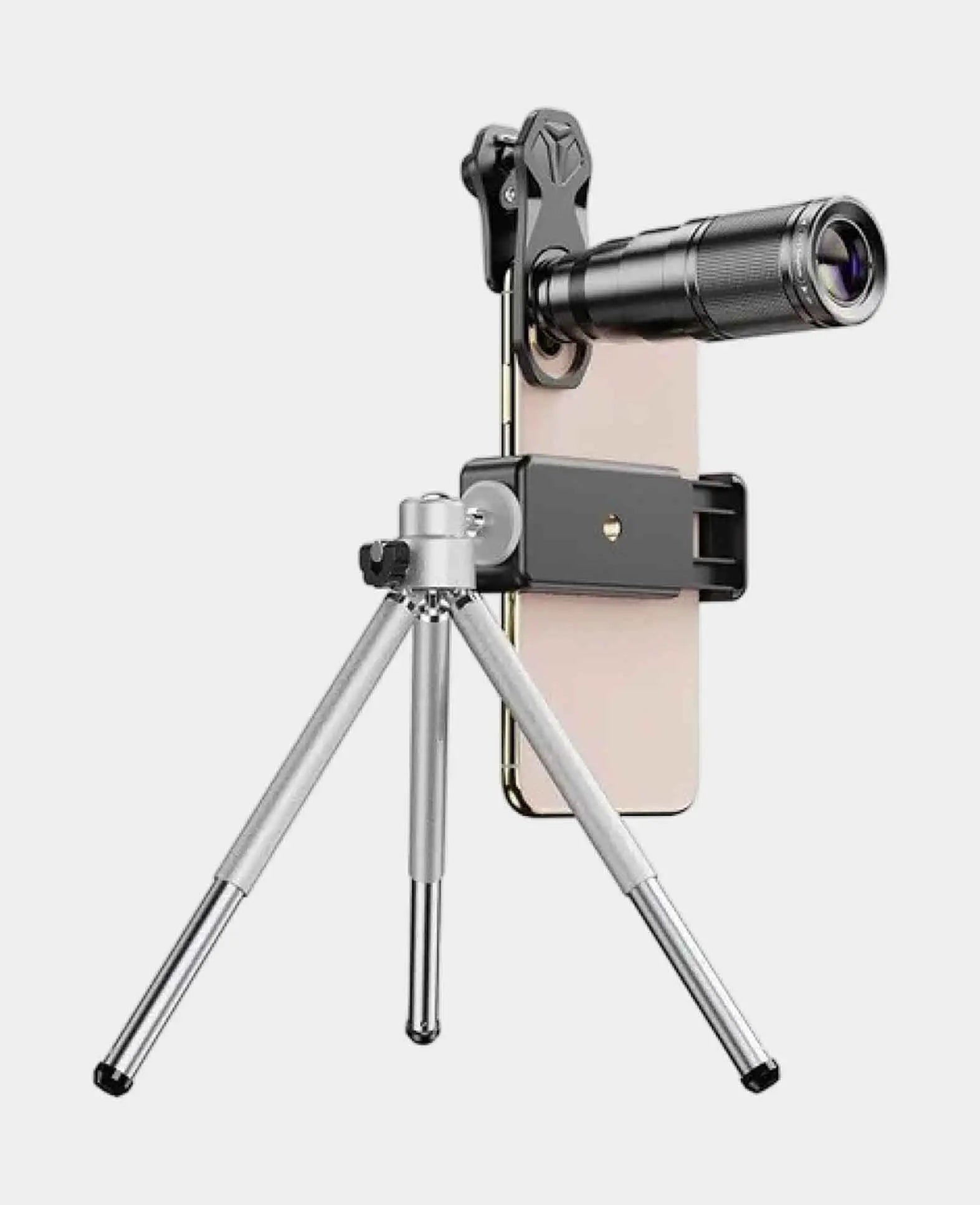 4in1 Smartphone Aluminum Camera Telescope Lens Telephoto Attachment with 22x