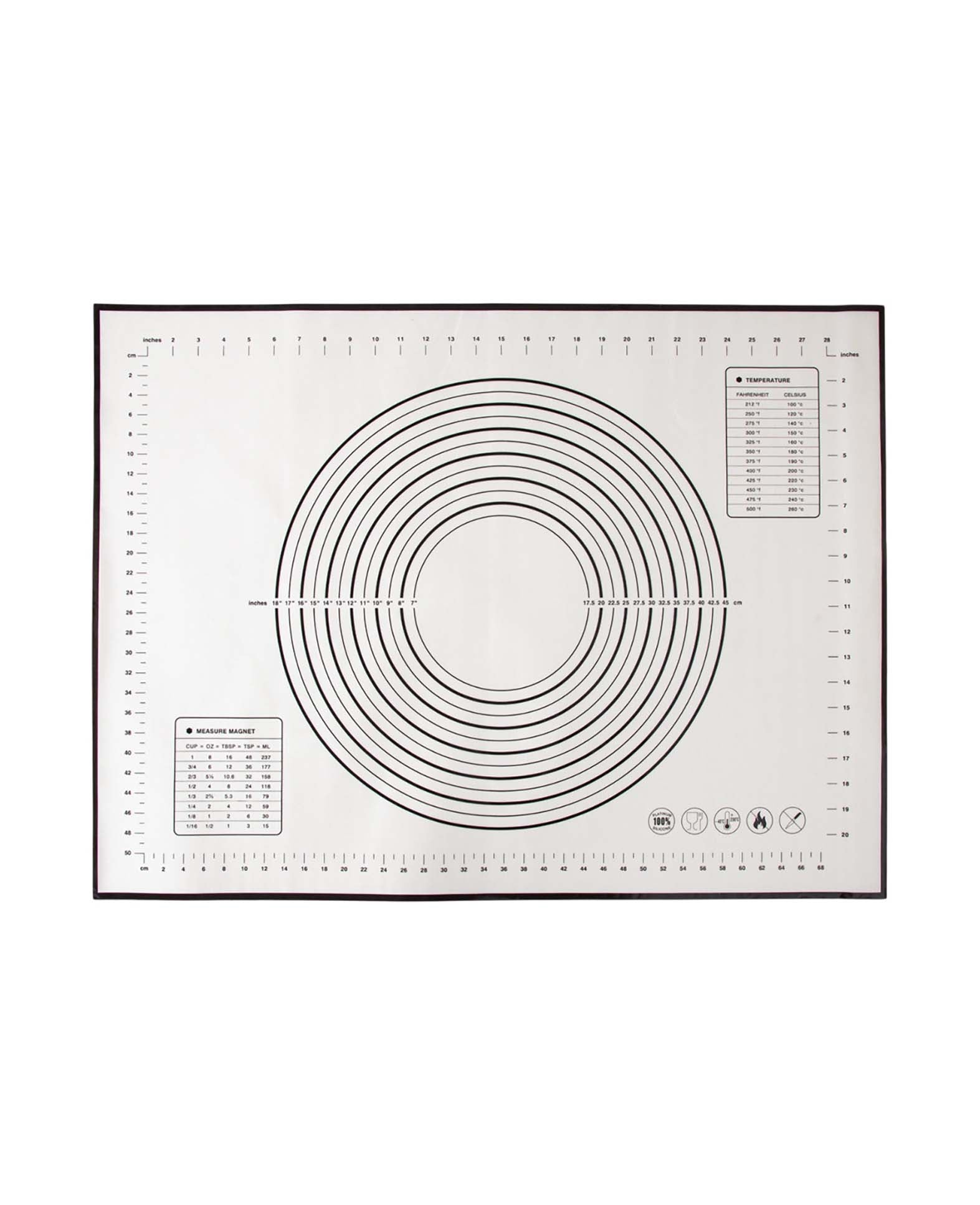 (60x80cm) Non-Stick Silicone Baking Mat Dough Kneading Mat with Scale