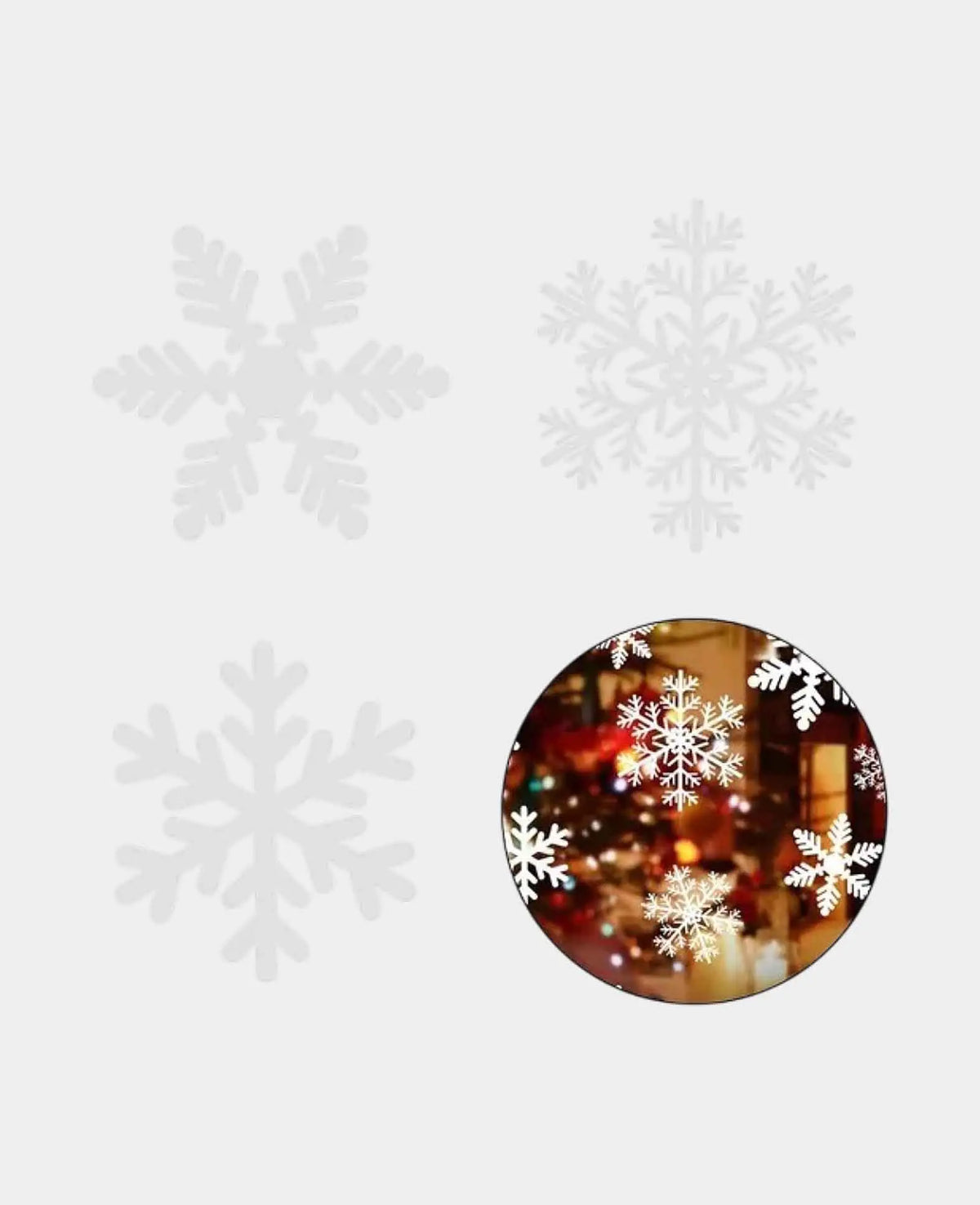 Schneeflocken Fenster Aufkleber Fenstersticker Folie - Weiss