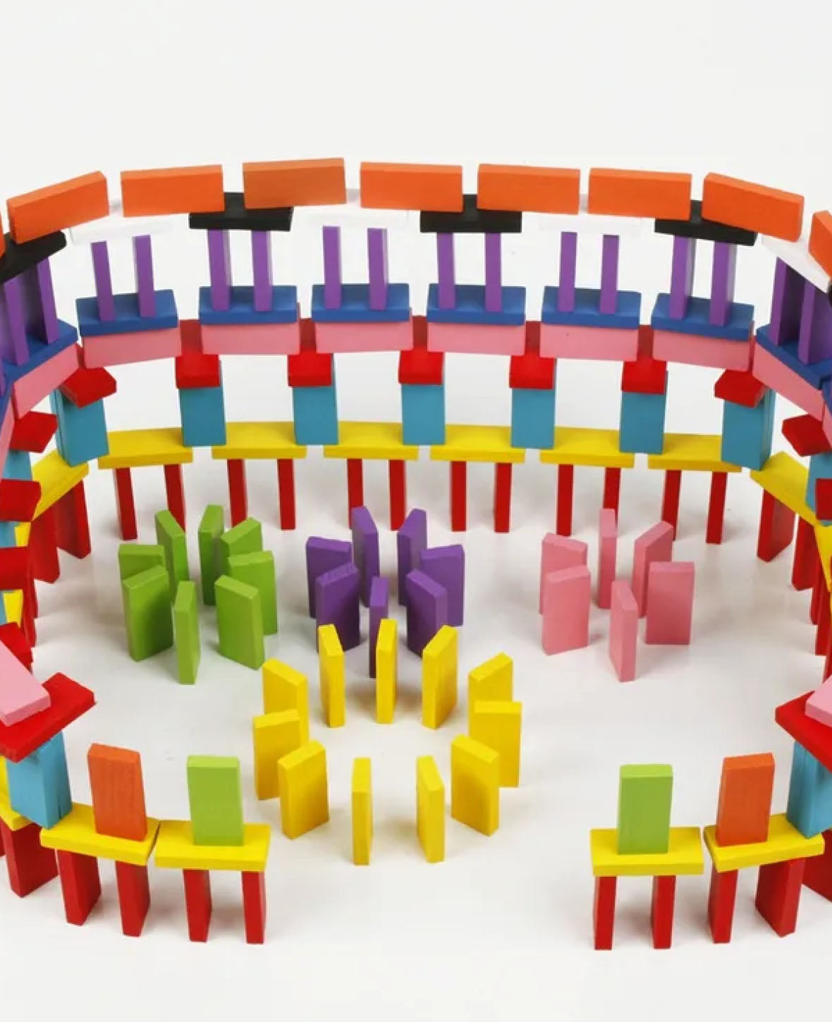 (120er Set) Holz Domino Blöcke Kinderspiel / Holzspiel / Familienspiel