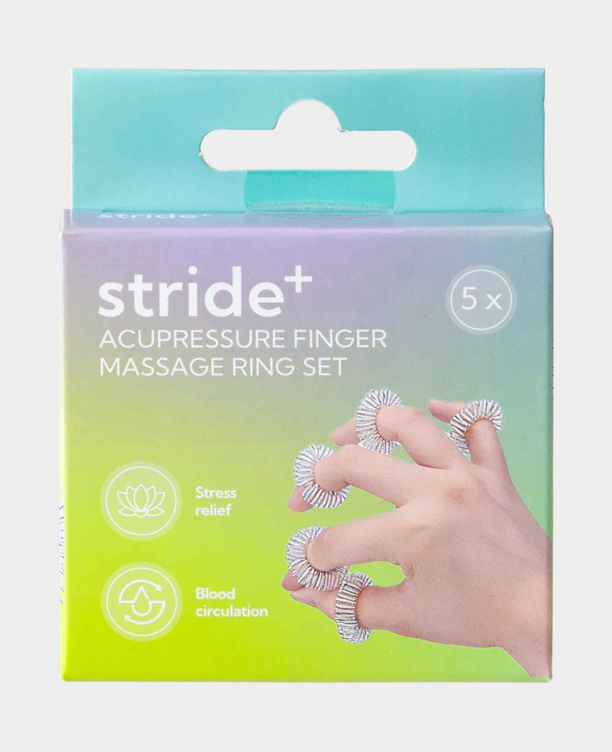 (Set of 5) Acupressure Ring Relaxation Ring
