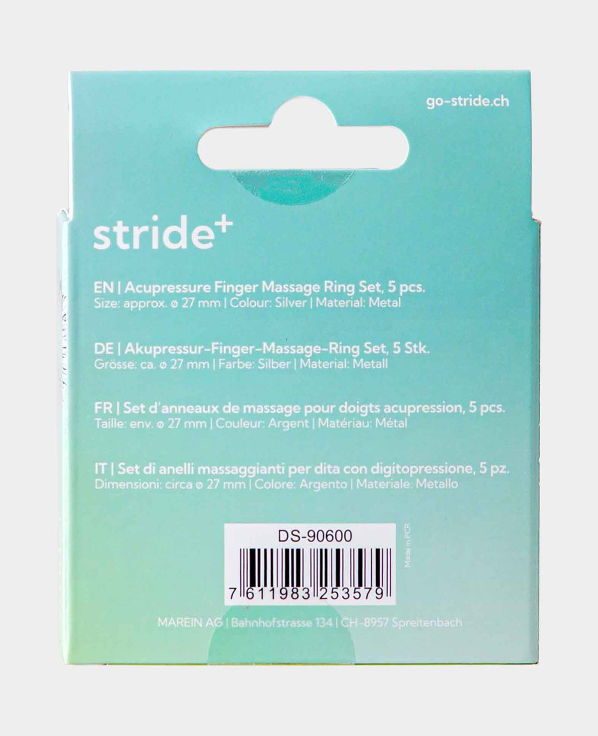 (Set of 5) Acupressure Ring Relaxation Ring