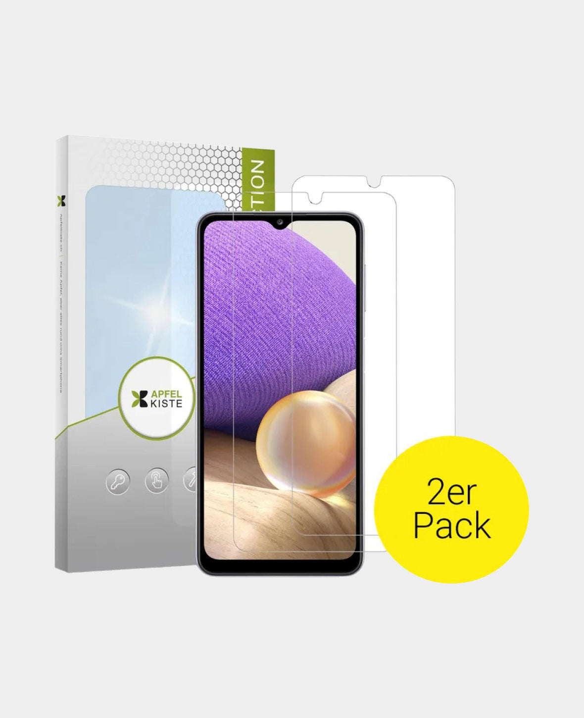 Apfelkiste - (2er Set) Samsung Galaxy A32 (4G) Panzer Glas Displayschu