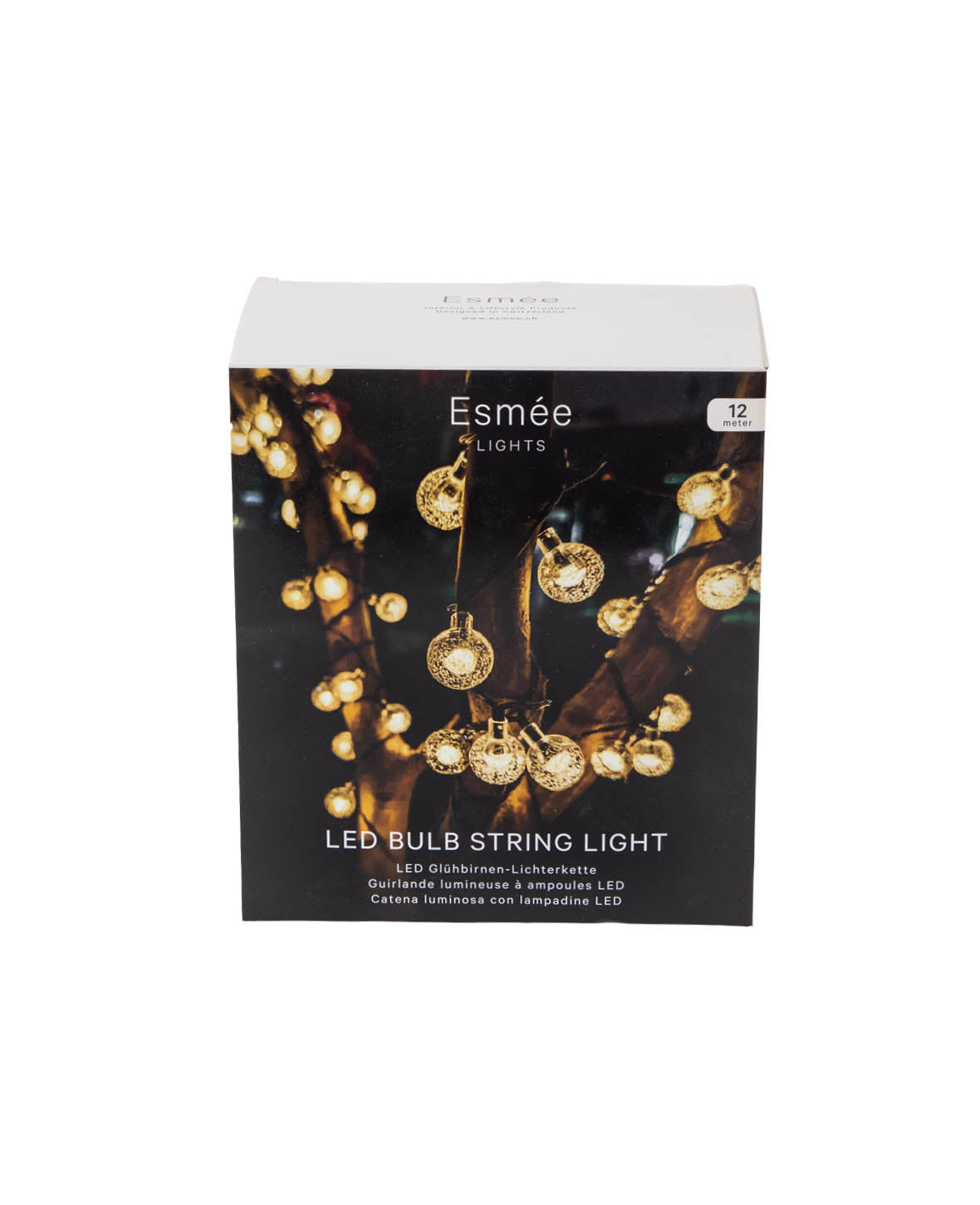 100 LED's Deko Lichterkette Kugeln Outdoor Beleuchtung 8 Modi, 12m - Warmweiss