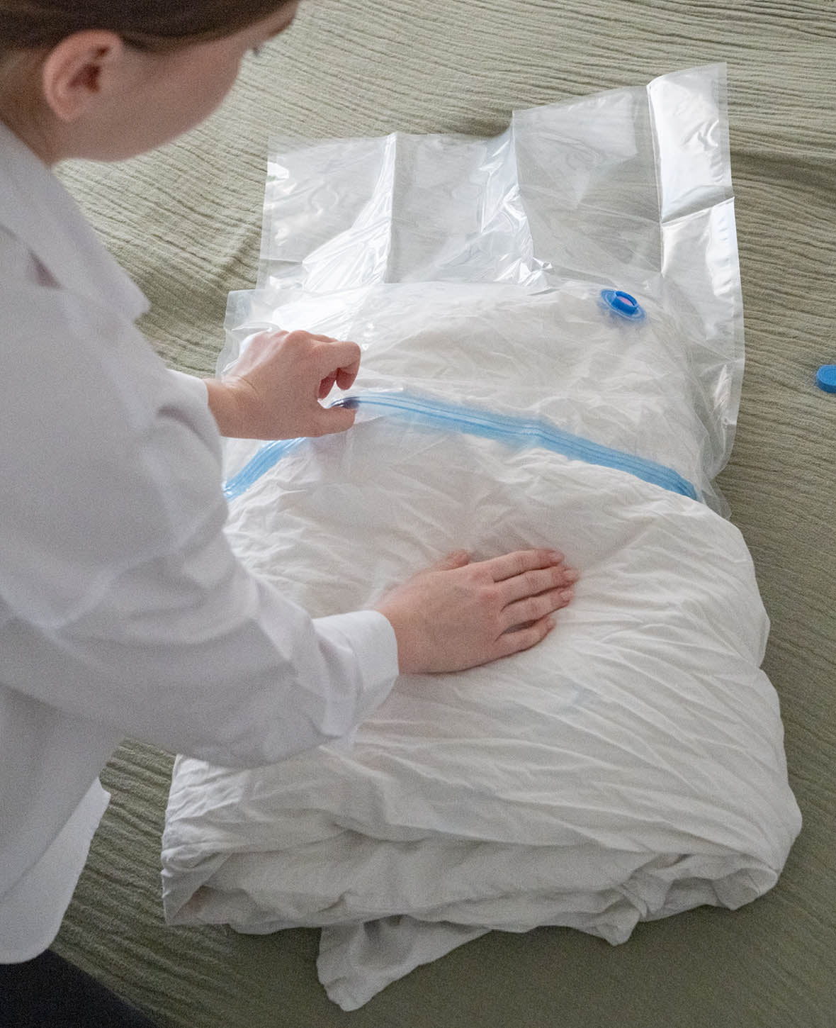 (8er Set) XXL Vacuum Bags Space Bags Compression Organizer - Transp