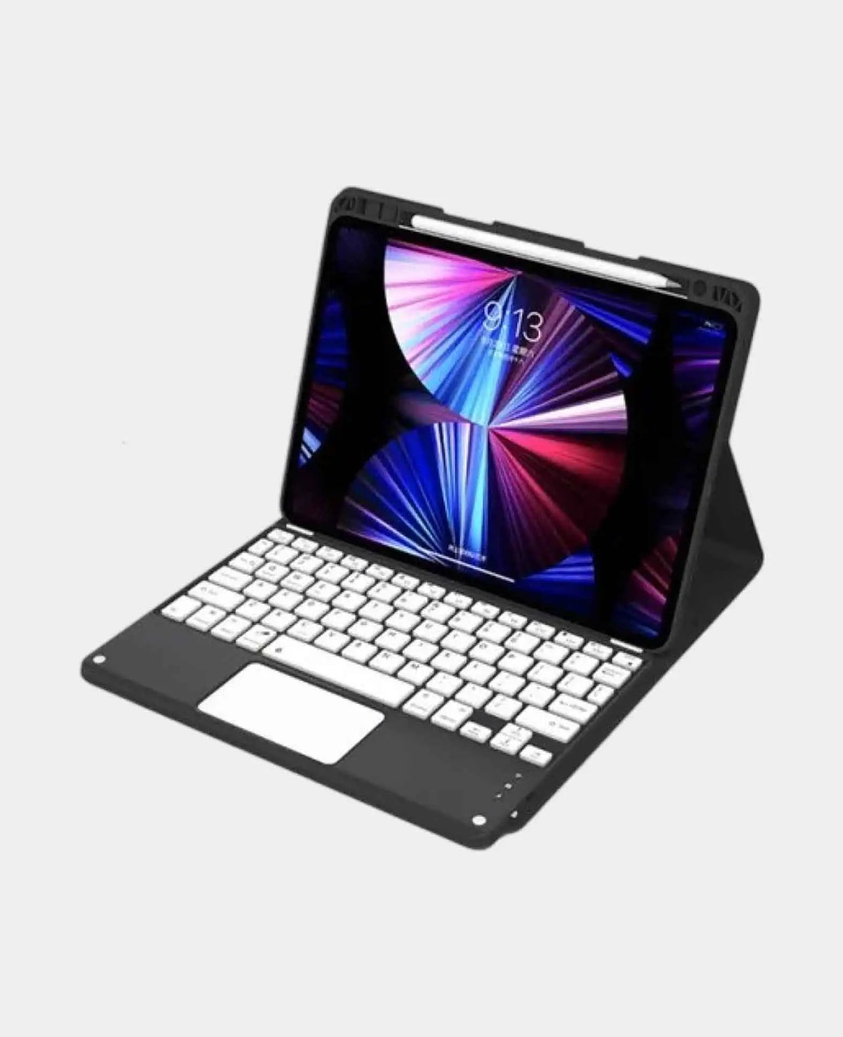 iPad 10.2 / iPad Air 10.5 Leder Tasche mit abnehmbarer Bluetooth Tastatur