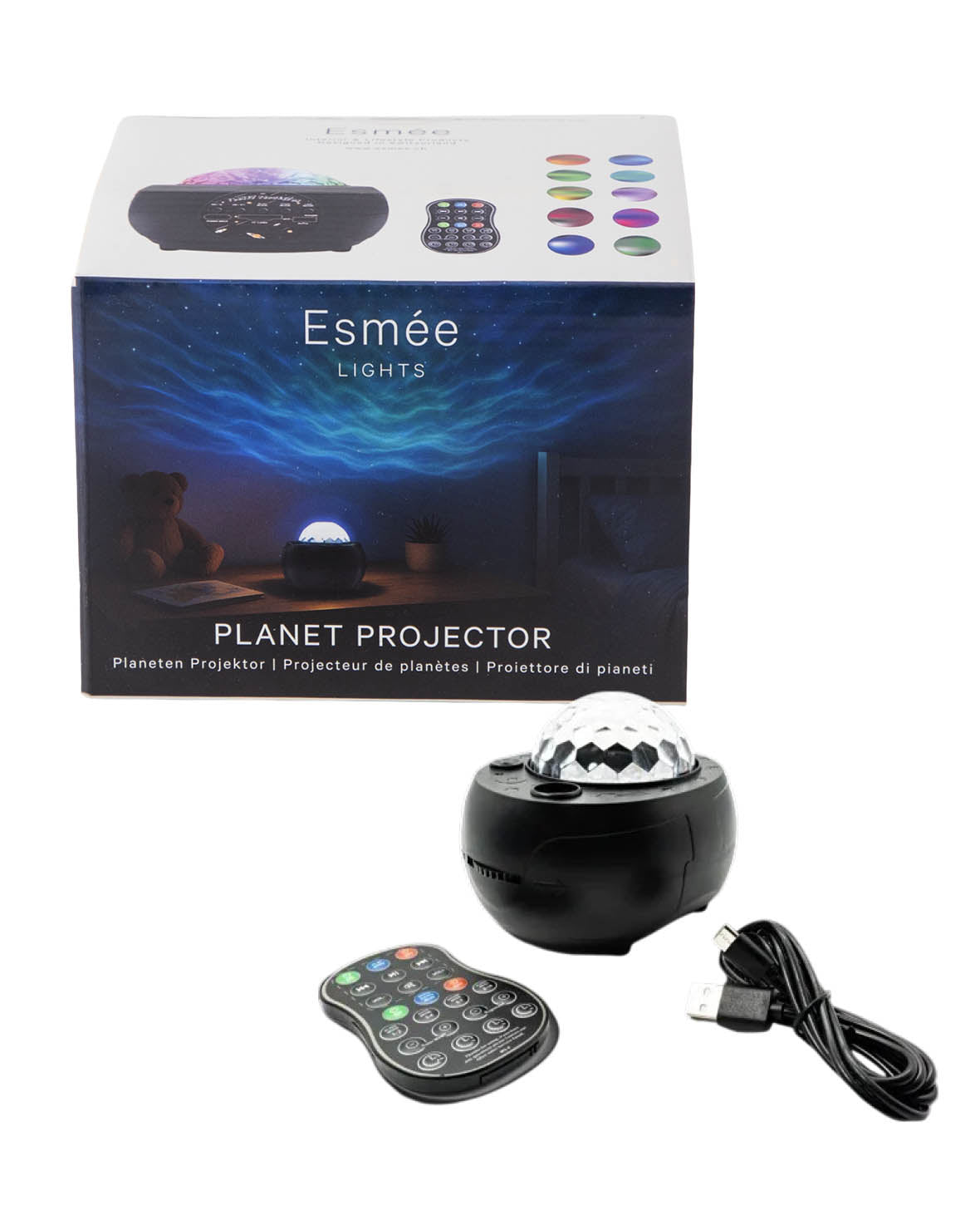 LED Sternenhimmel / Planeten Projektor mit BlueLautsprecher - Schwarz