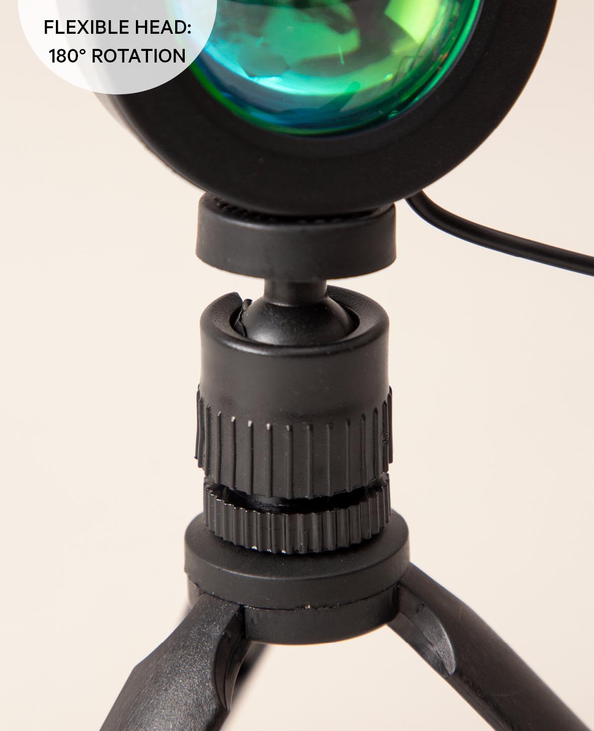 Sonnenuntergang Projektor Lampe USB Nachtlicht mit Tripod Stativ, Schwarz