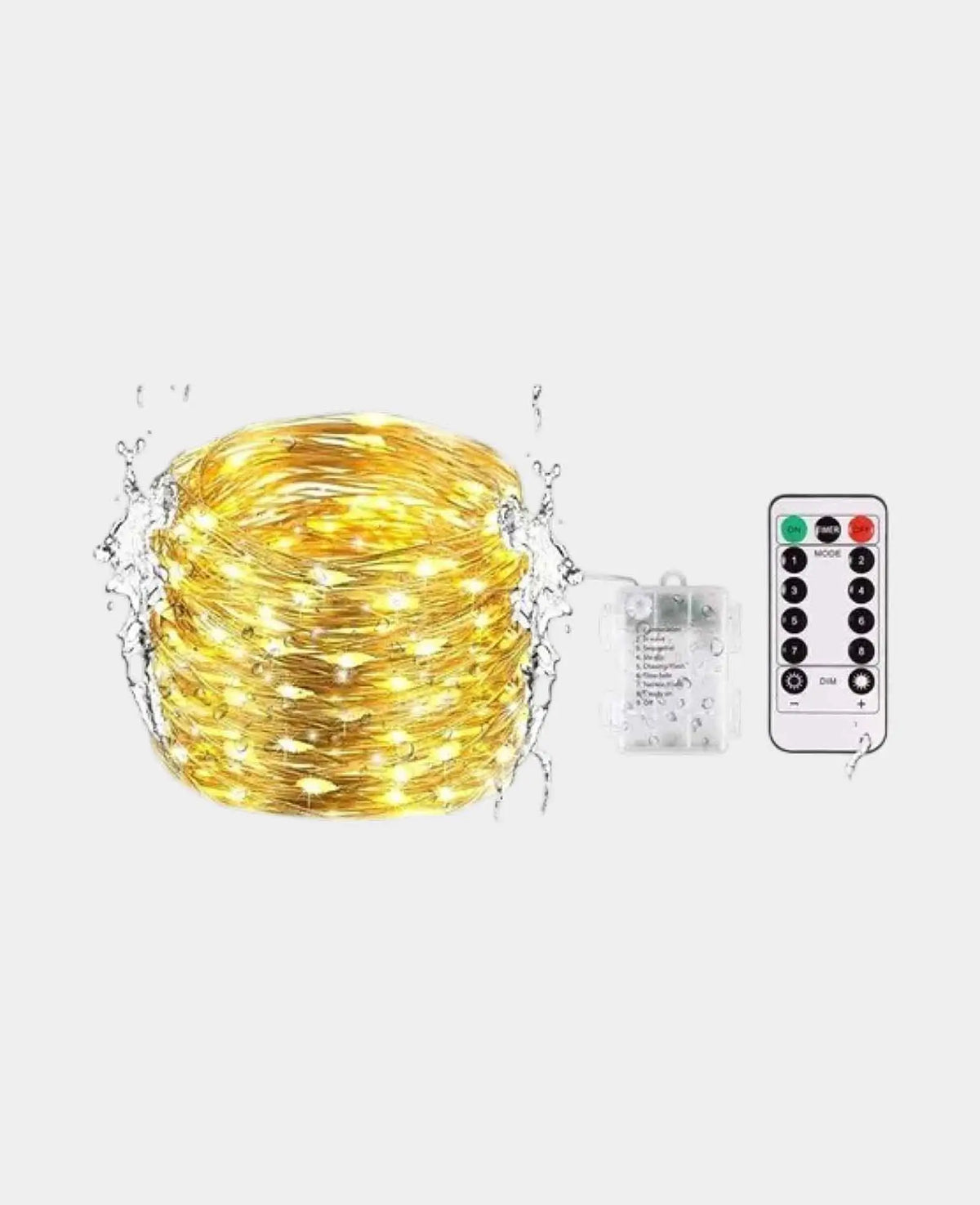 LED  Draht Lichterkette  Beleuchtung 8 Modi - Warmweiss, 5m