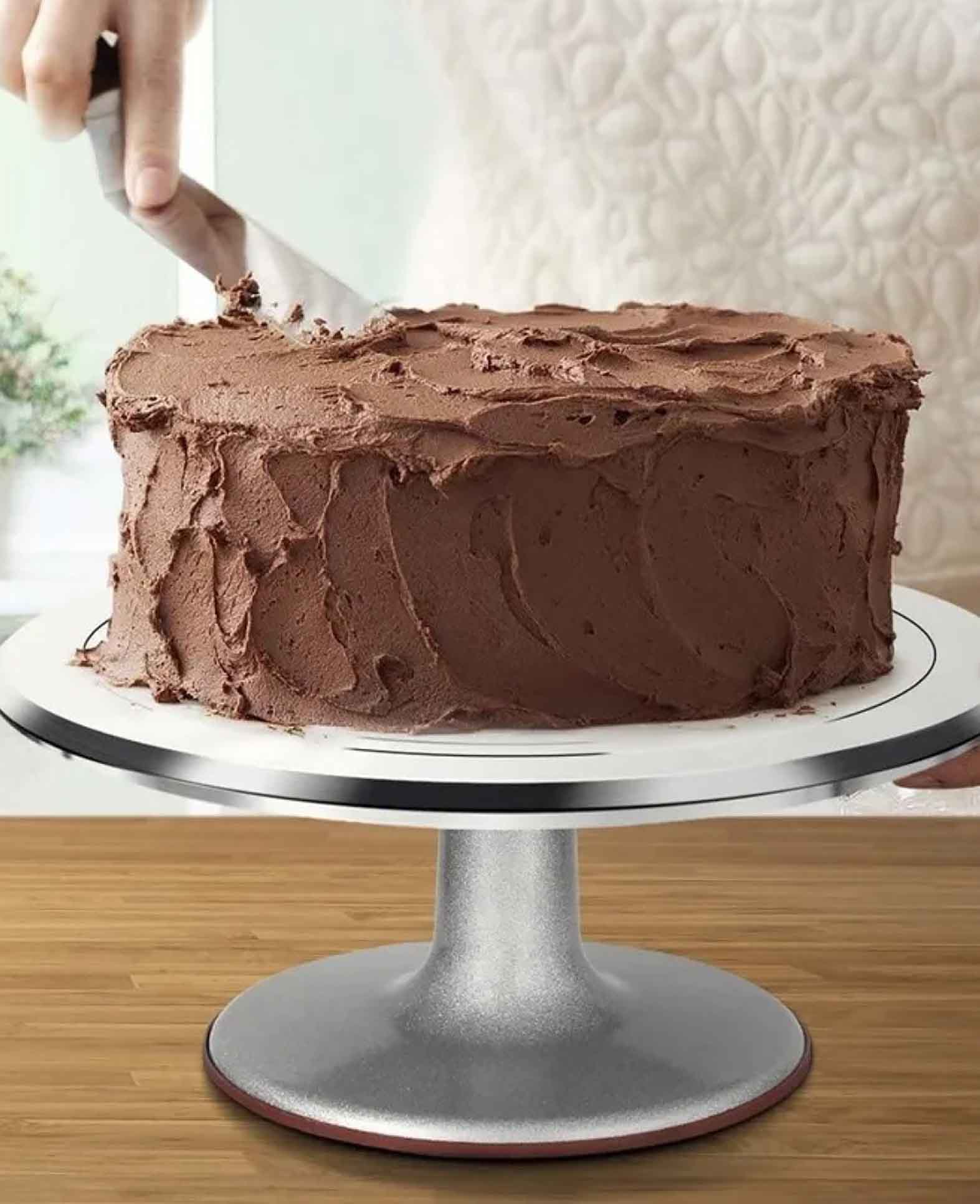 (7-piece set) Ø30cm Rotating Cake Stand Cake Turntable Decorating Se