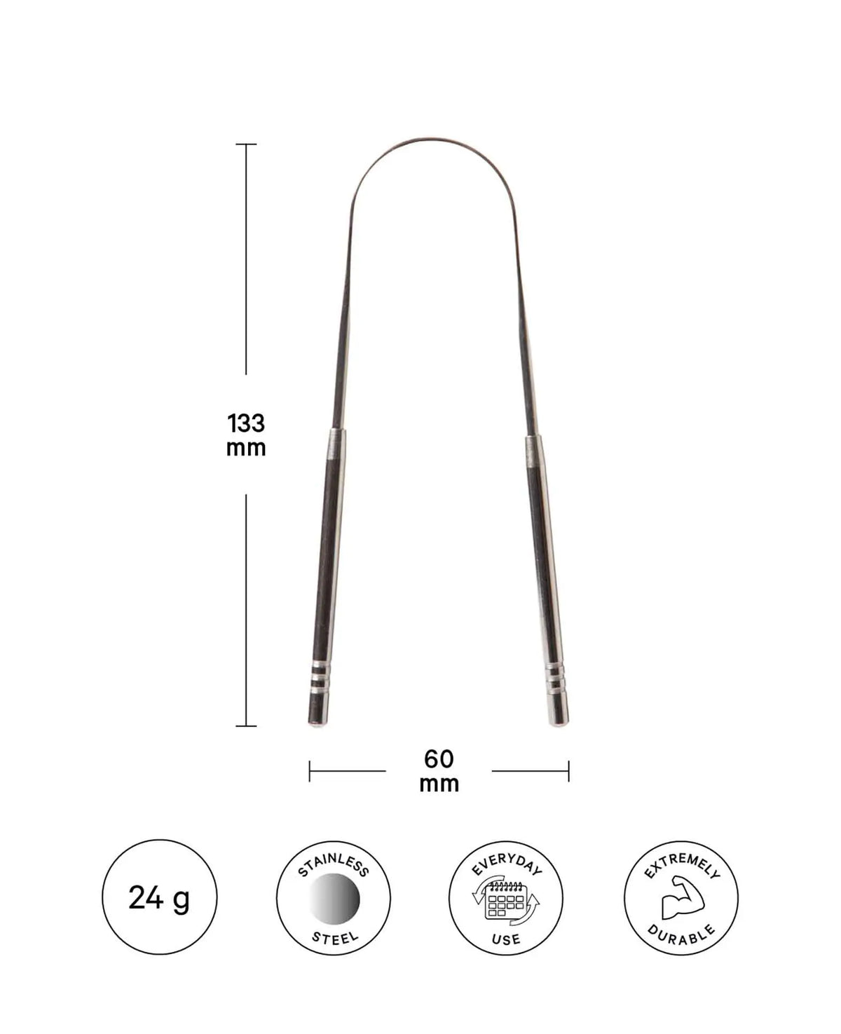 Nettoyant de langue réutilisable en acier inoxydable pour hygiène buccale (écologique