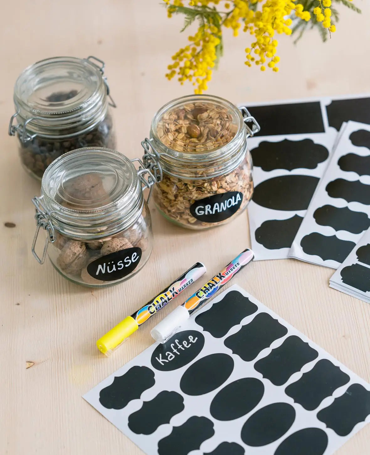 (282) Chalkboard Labels incl. Marker - Black