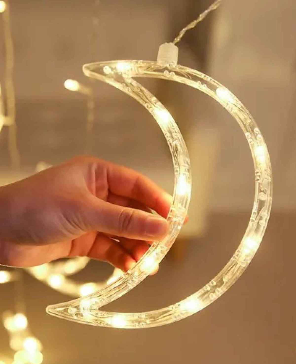 LED Lichterkette Sternen / Mond - Warmweiss, 3.5 m
