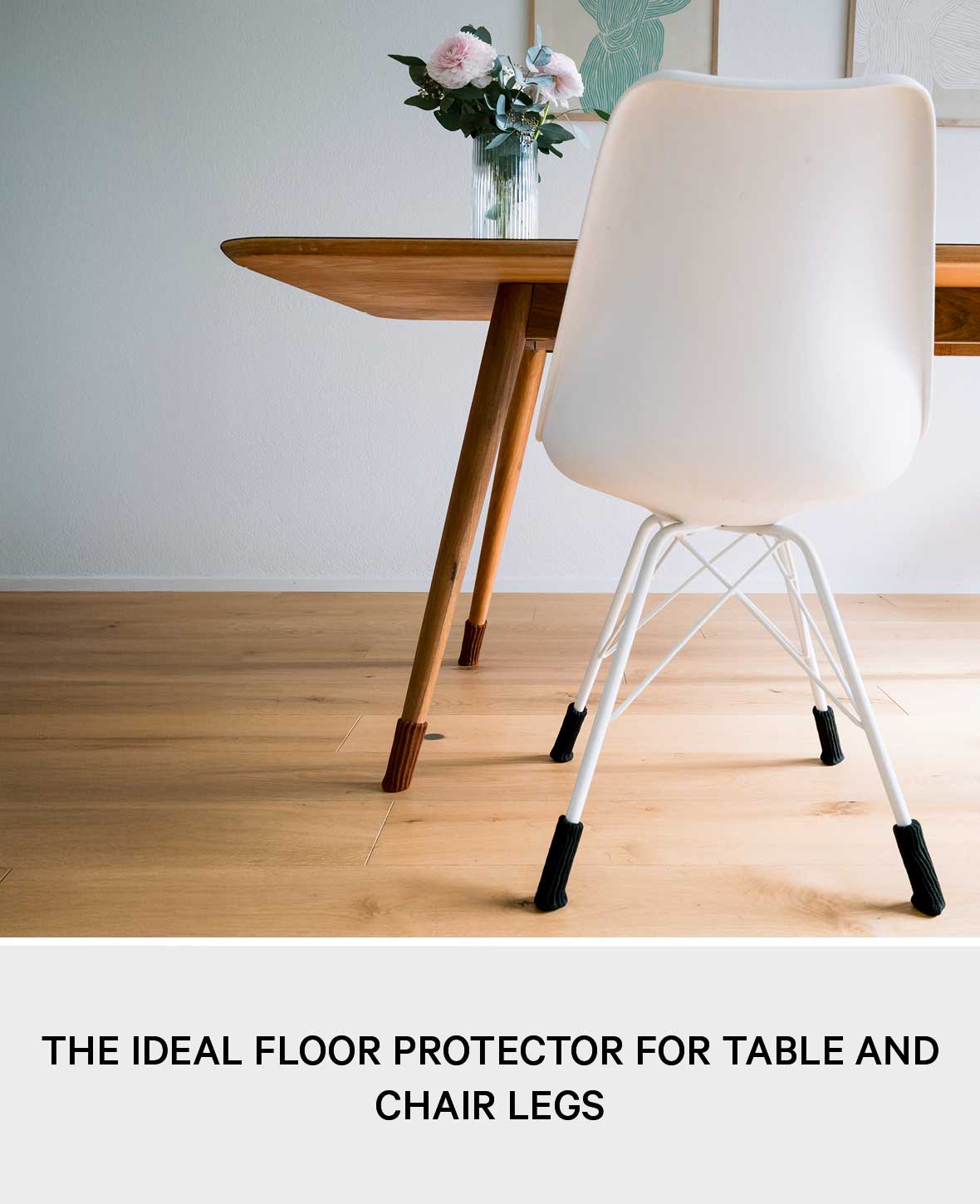 (Lot de 4) Protège-pieds de chaise en tissu, protection pour table/chaise/sol