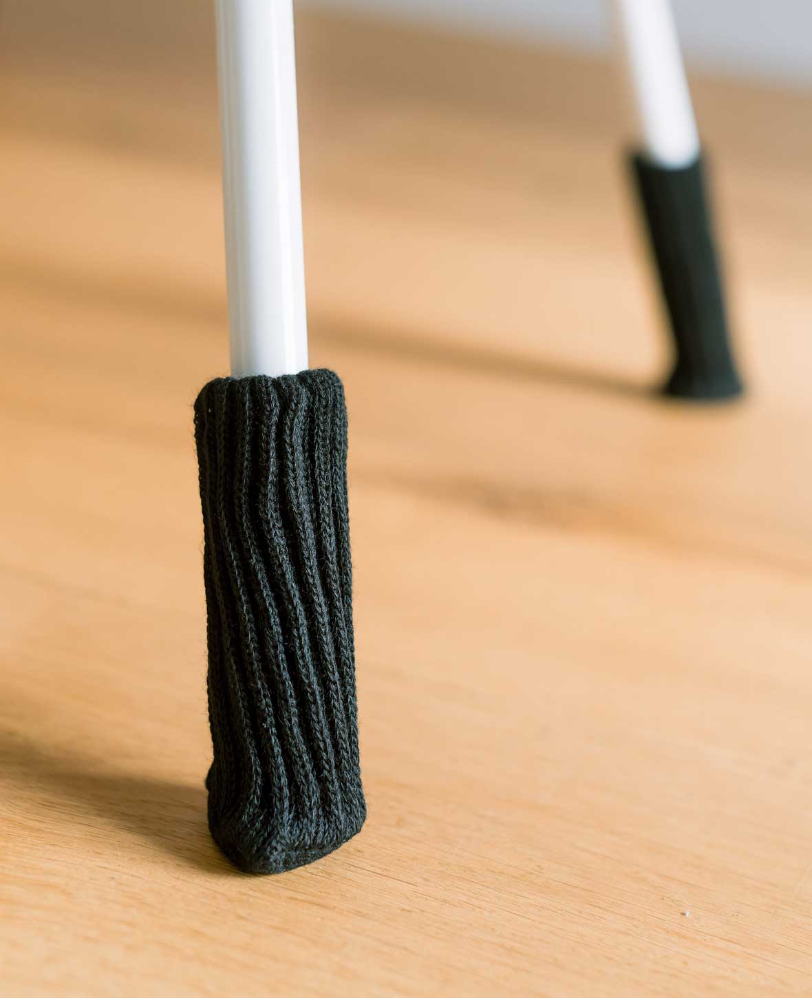 (4er) Stoff Stuhlbein Stulpen Schutz – Schwarz