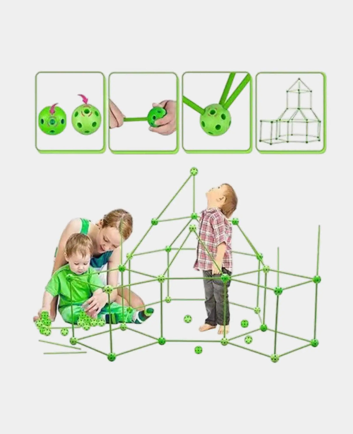 Kinder Festung DIY Forts Steck Baukasten Zelt Konstruktions, 88-tlg.