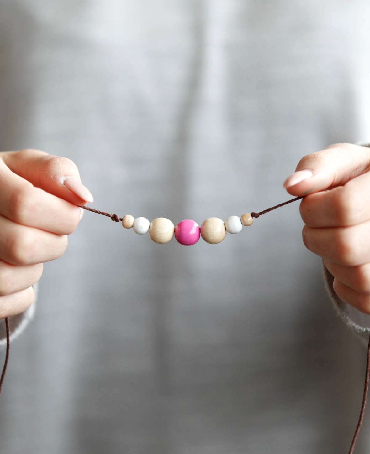 Wooden beads, 6 mm dia., pink, 125 pcs.
