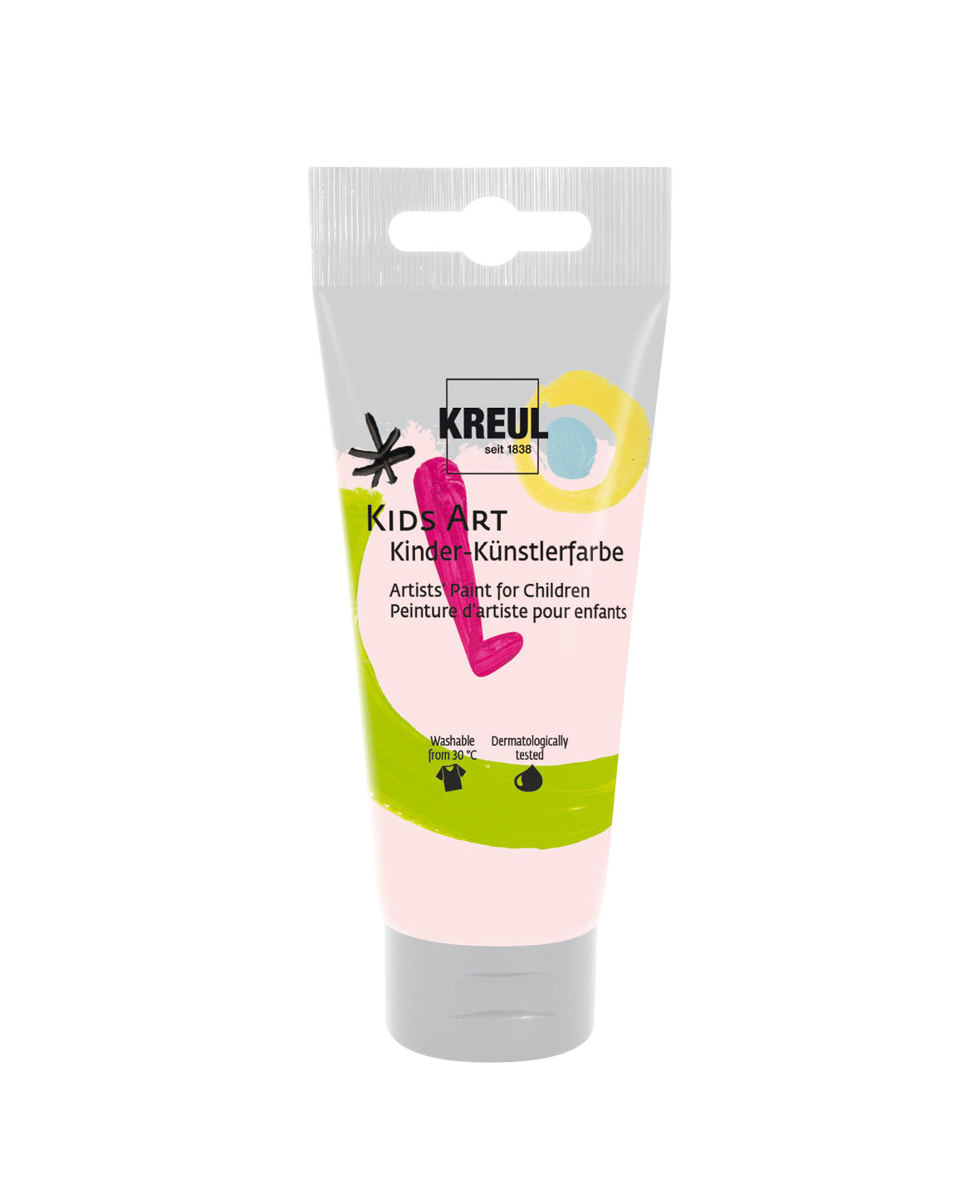 KREUL Kids Art Kinder-Künstlerfarbe, Pastellrosa, 75 ml, 1 Tube