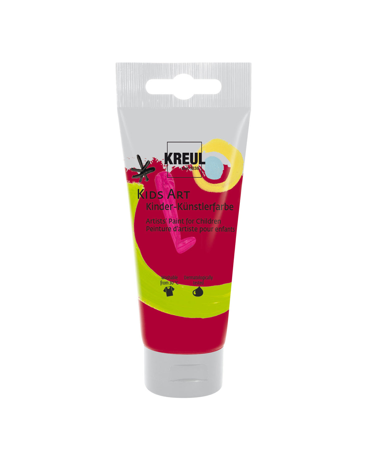 KREUL Kids Art Kinder-Künstlerfarbe, Rubinrot, 75 ml, 1 Tube