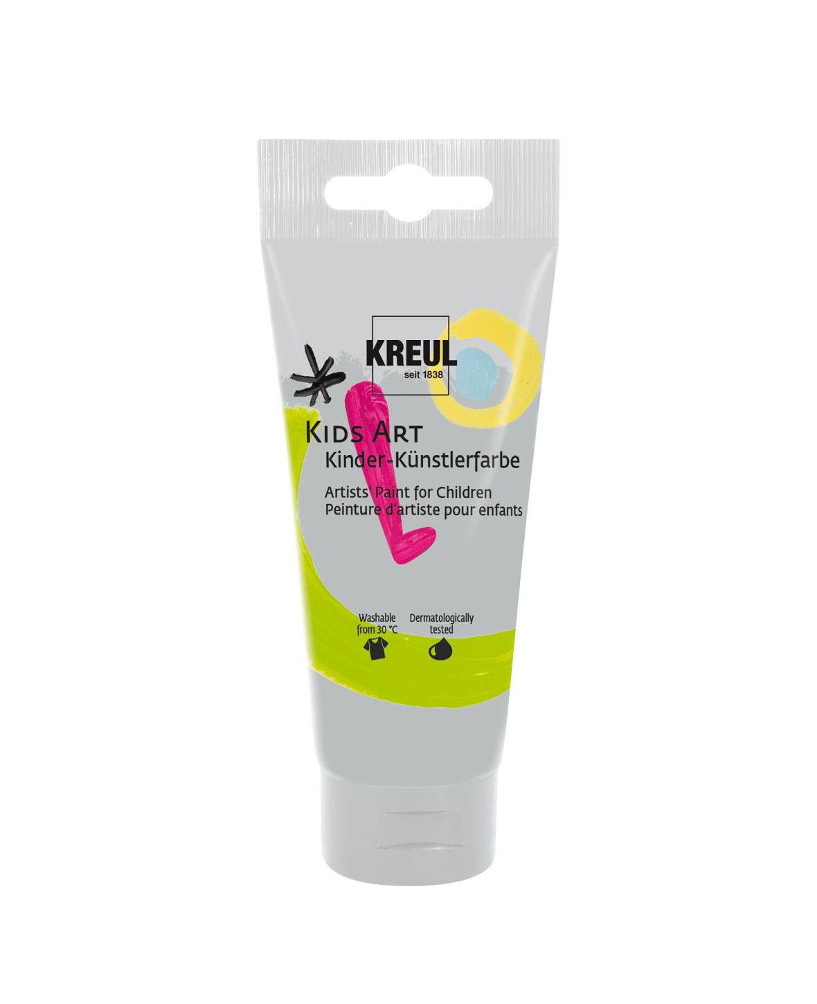 KREUL Kids Art Kinder-Künstlerfarbe, Silber, 75 ml, 1 Tube