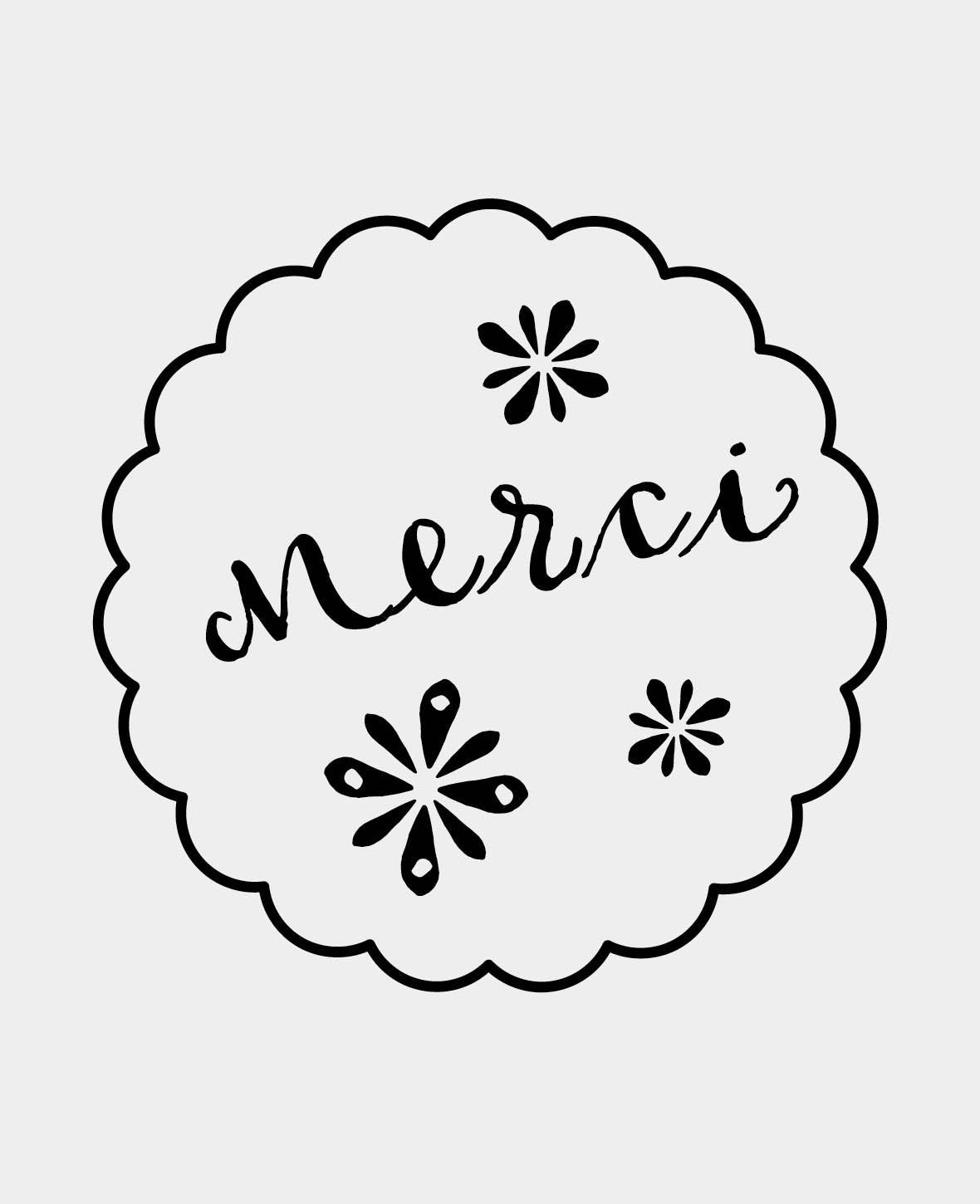 Woodies Motivstempel, Merci II