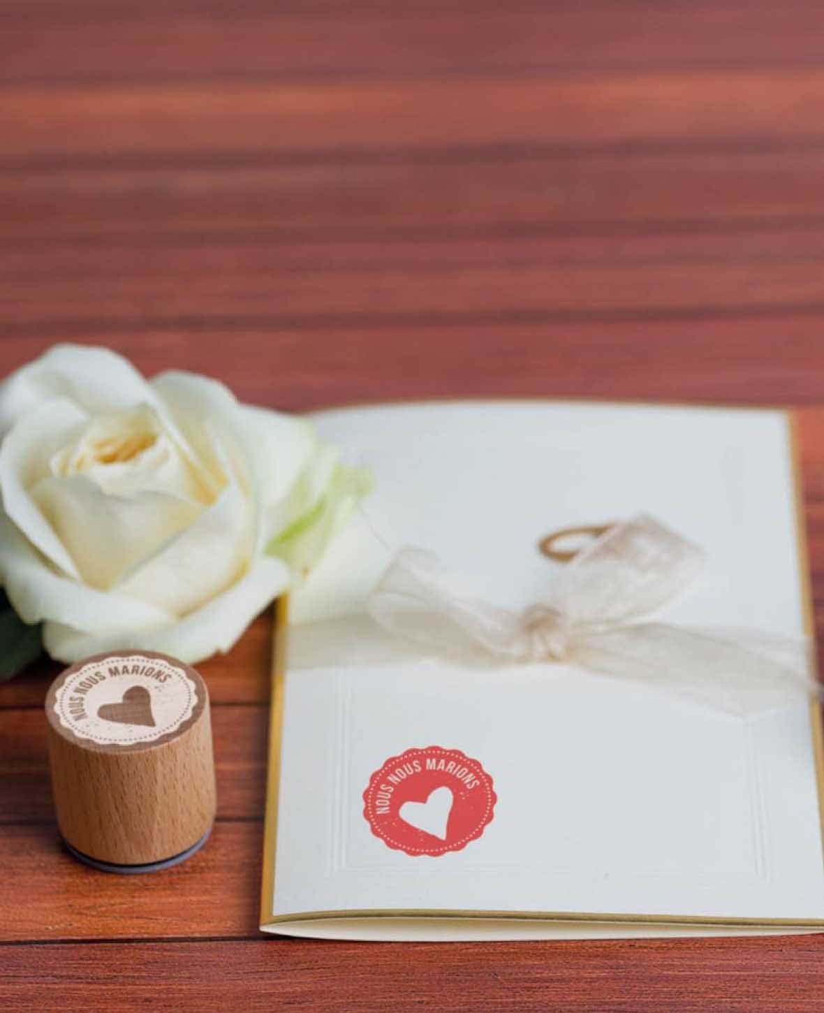 Woodies Motivstempel, Nous nous marions/ Wir heiraten
