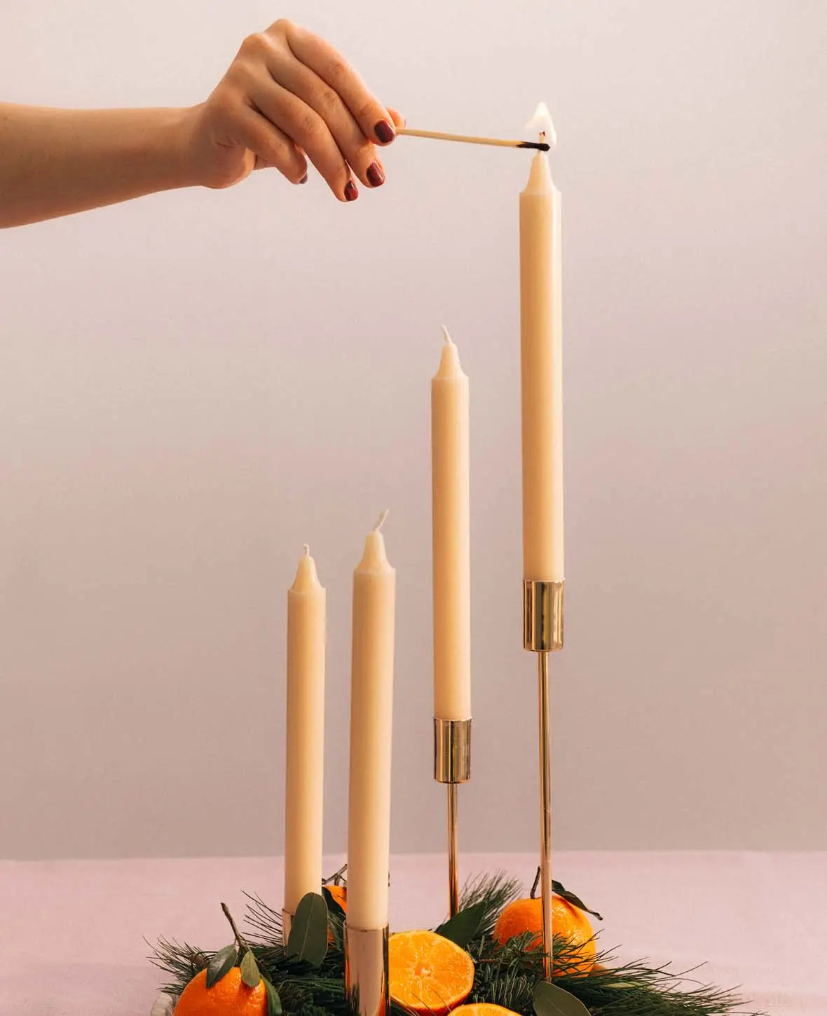 Pure Taper Candles 4 pc. sahara