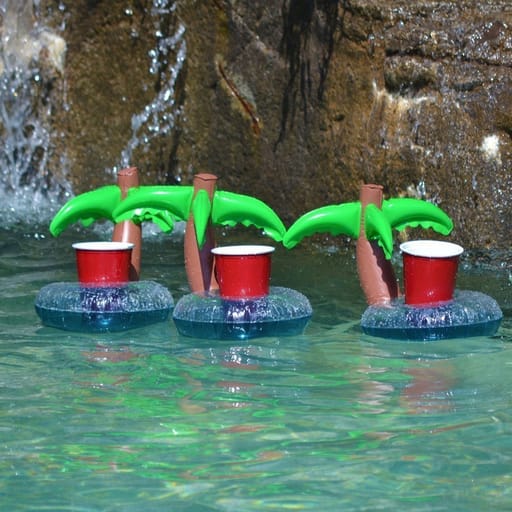 Inflatable Cup Holder Beverage Cooler - Coconut Palm