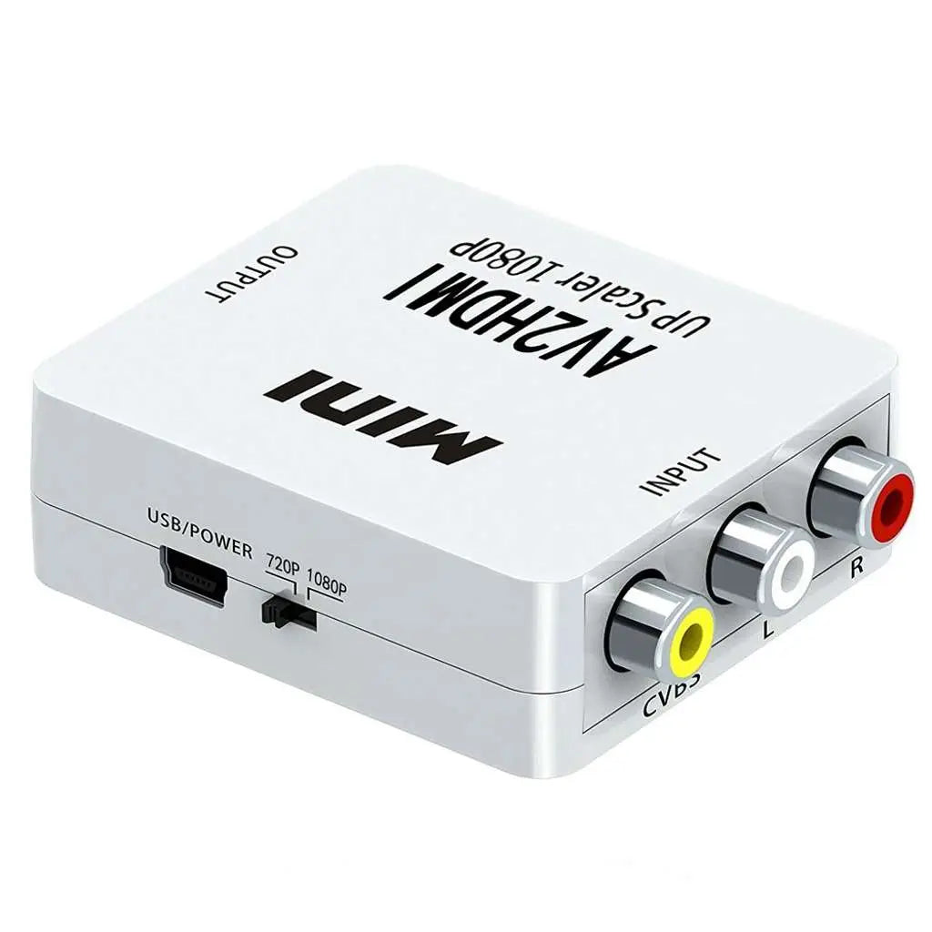 Mini Composite Cinch RCA CVBS AV vers HDMI 1080P Convertisseur Adaptateur pour