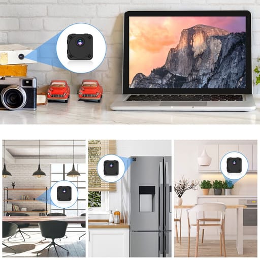 Mini WiFi IP Kamera Ultra HD 4K Infrarot LED's Nachtsichtfunktion mit