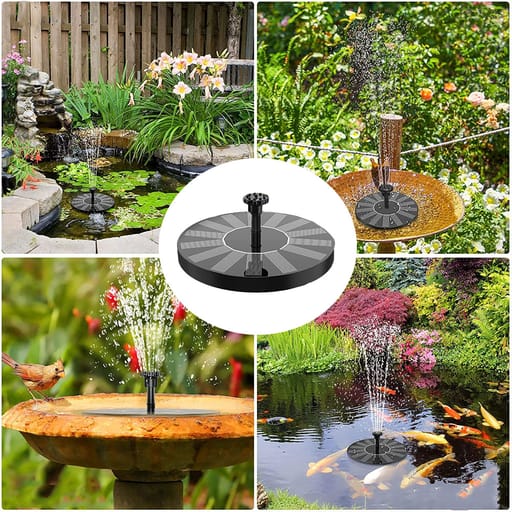 (Ø16cm) Schwimmender Solar Springbrunnen Vogel Bad Gartenteich Fontäne