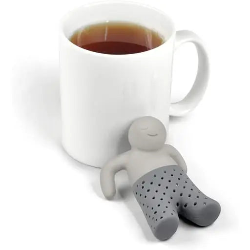 Infuseur en silicone bonhomme Théière Passoire Boule à thé pour thé en vrac - gris