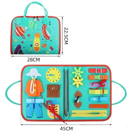 Lernspielzeug Klett Busy Board – 59 Teile, Montessori Prinzip